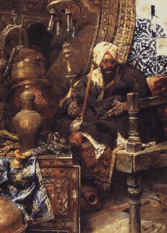 Charles Bargue Arab Dealer Among His Antiques.